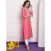 Picture of Magnificent Chiffon & Net Light Coral Kurtis And Tunic