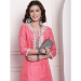 Picture of Magnificent Chiffon & Net Light Coral Kurtis And Tunic