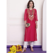 Picture of Chiffon & Net Pale Violet Red Kurtis And Tunic