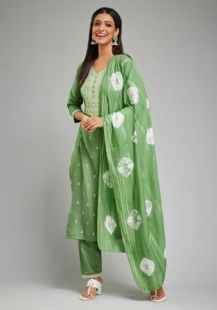 Picture of Bewitching Rayon Dark Sea Green Readymade Salwar Kameez
