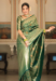 Picture of Resplendent Silk Dark Olive Green Saree