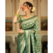 Picture of Resplendent Silk Dark Olive Green Saree