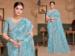 Picture of Charming Silk & Organza Light Steel Blue Saree