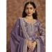 Picture of Splendid Silk Purple Straight Cut Salwar Kameez
