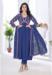 Picture of Georgette Dark Slate Blue Readymade Salwar Kameez