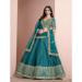 Picture of Enticing Silk Teal Lehenga Choli