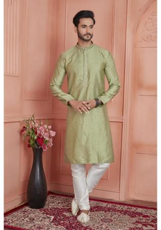 Picture of Bewitching Silk Dark Khaki Kurtis & Tunic