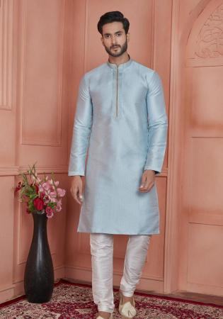 Picture of Delightful Silk Light Steel Blue Kurtis & Tunic