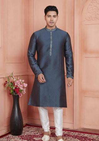 Picture of Appealing Silk Dark Slate Grey Kurtis & Tunic
