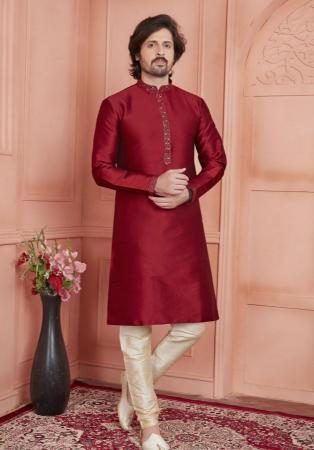 Picture of Sightly Silk Maroon Kurtis & Tunic
