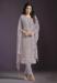 Picture of Ravishing Chiffon Plum Straight Cut Salwar Kameez