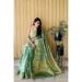Picture of Pleasing Silk Dark Olive Green Saree