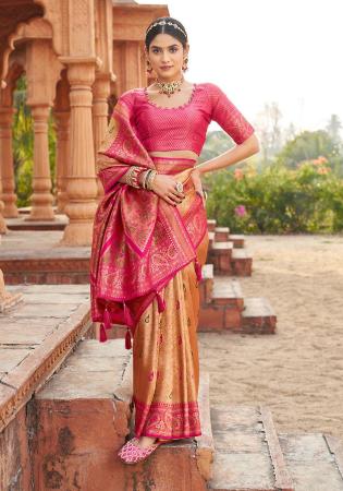 Picture of Splendid Silk Dark Salmon Saree