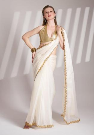 Picture of Sublime Silk & Organza Off White Saree