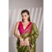 Picture of Fascinating Net Dark Olive Green Saree