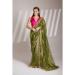 Picture of Fascinating Net Dark Olive Green Saree