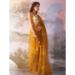 Picture of Shapely Net Golden Rod Saree