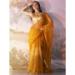 Picture of Shapely Net Golden Rod Saree