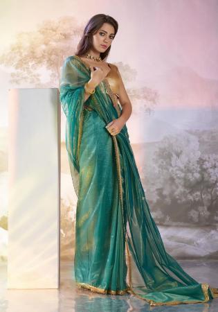 Picture of Superb Net Midnight Blue Saree