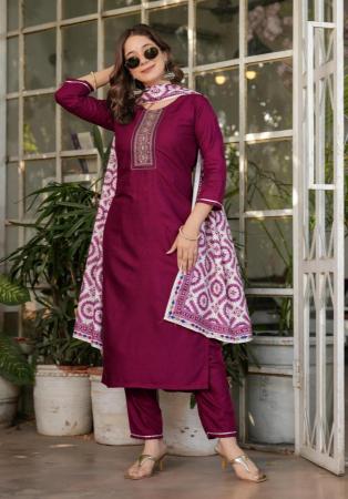 Picture of Lovely Chiffon Maroon Readymade Salwar Kameez