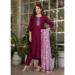 Picture of Lovely Chiffon Maroon Readymade Salwar Kameez