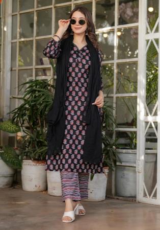Picture of Chiffon Dark Slate Grey Readymade Salwar Kameez