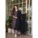 Picture of Chiffon Dark Slate Grey Readymade Salwar Kameez