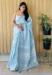 Picture of Bewitching Linen Light Steel Blue Saree