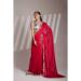 Picture of Admirable Chiffon & Georgette Dark Red Saree