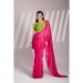 Picture of Elegant Chiffon & Georgette Hot Pink Saree
