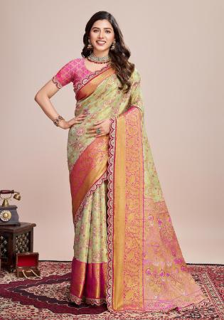 Picture of Appealing Silk Burly Wood Saree