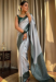 Picture of Beautiful Silk Light Slate Grey Saree