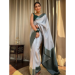 Picture of Beautiful Silk Light Slate Grey Saree