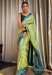 Picture of Bewitching Silk Pale Golden Rod Saree