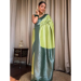 Picture of Bewitching Silk Pale Golden Rod Saree