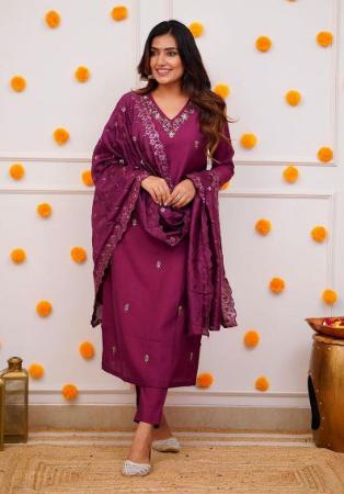 Picture of Sightly Chiffon Brown Readymade Salwar Kameez