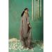Picture of Pretty Organza Dark Grey Straight Cut Salwar Kameez