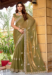 Picture of Comely Chiffon Dark Khaki Saree