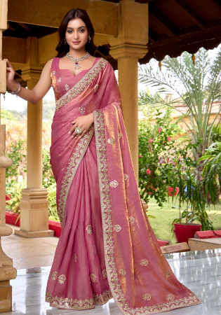Picture of Graceful Chiffon Light Pink Saree