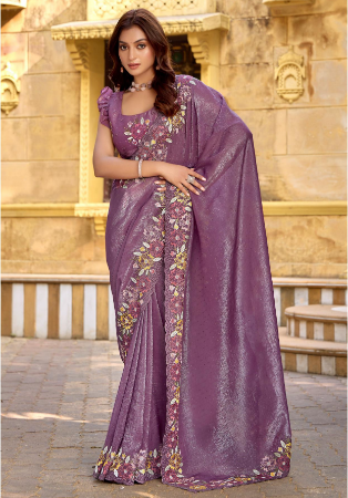 Picture of Marvelous Chiffon Dim Gray Saree