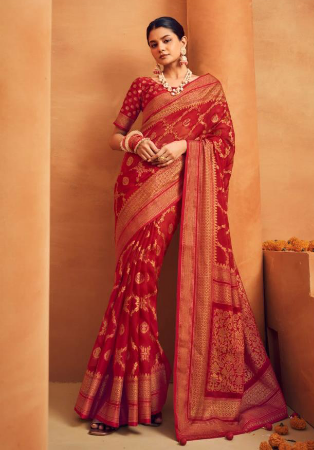 Picture of Shapely Cotton & Silk Maroon Saree