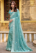 Picture of Beautiful Chiffon & Silk Cadet Blue Saree