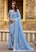 Picture of Statuesque Chiffon & Silk Light Steel Blue Saree
