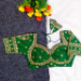 Picture of Beautiful Silk Forest Green Designer Blouse