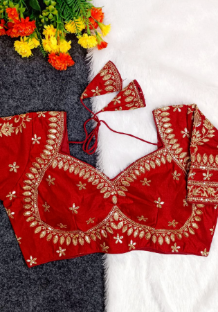 Picture of Ideal Silk Maroon Designer Blouse