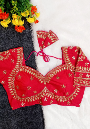 Picture of Ideal Silk Crimson Designer Blouse