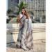 Picture of Exquisite Chiffon Silver Saree