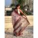 Picture of Well Formed Chiffon Maroon Saree