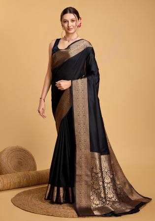 Picture of Fascinating Silk Black Saree