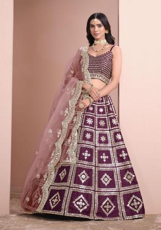 Picture of Comely Silk Brown Lehenga Choli